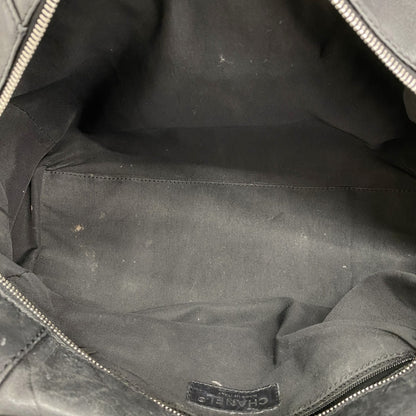 Chanel Handbag V-Stitch Leather Black