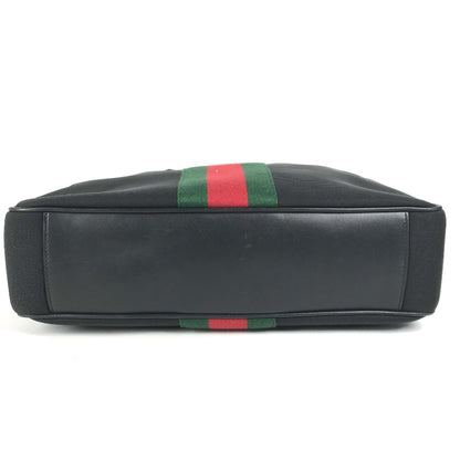 Gucci 630922 Sherry Line Bag Hand Bag Shoulder Bag Tote Bag Black