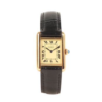 Cartier Must Tank Vermeil Small Gold/Black Watch