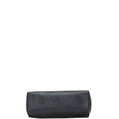 Salvatore Ferragamo Vara Embossed Tote Bag Handbag Aq21 2530 Black Leather