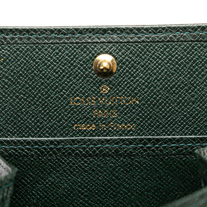 Louis Vuitton Taiga Porte Monnaie Boite Wallet/Coin Case M30384 Episea Green Leather