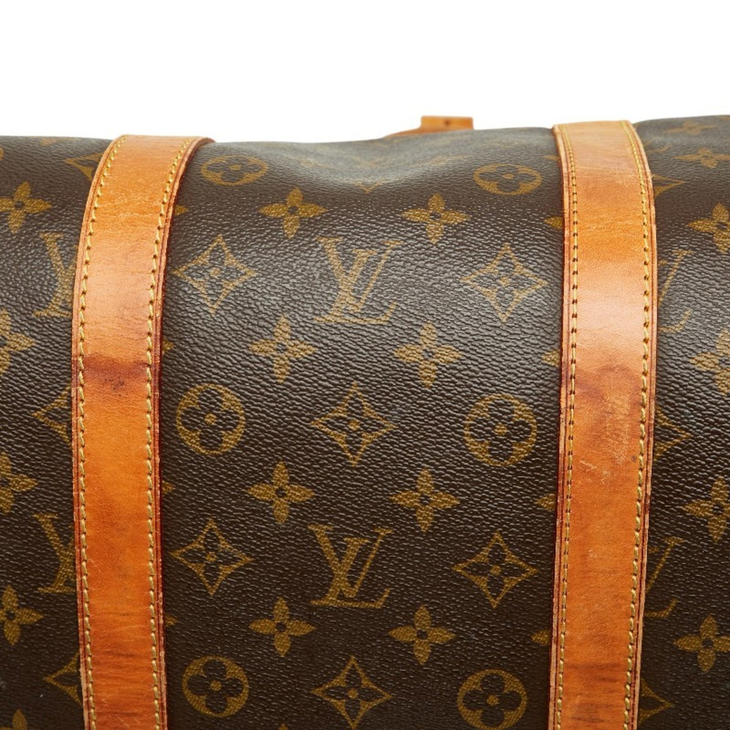 Louis Vuitton Monogram Keepall 55 Boston Bag/Travel Bag M41424 Brown Leather