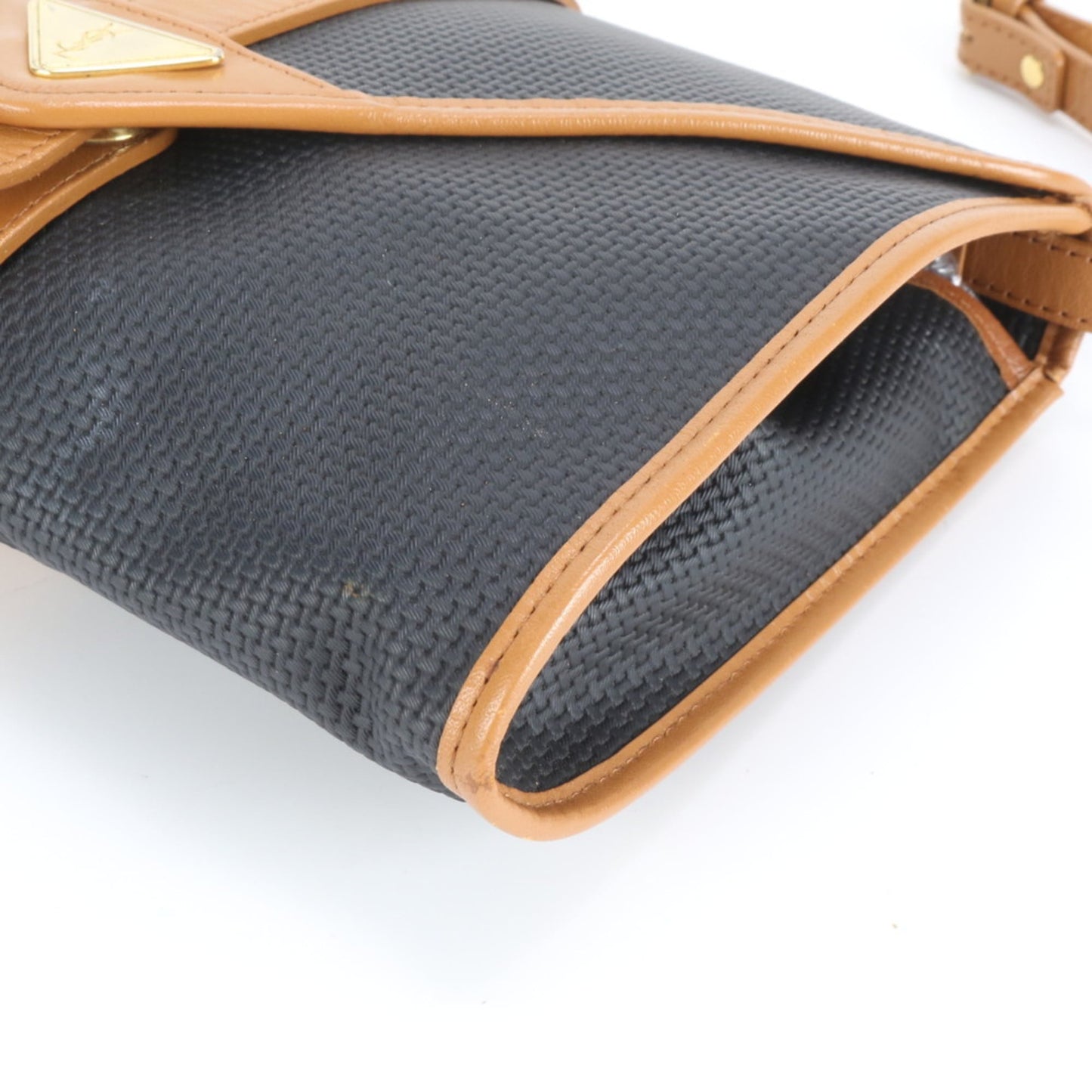 Yves Saint Laurent Ysl Triangle Plate Leather Shoulder Bag Crossbody