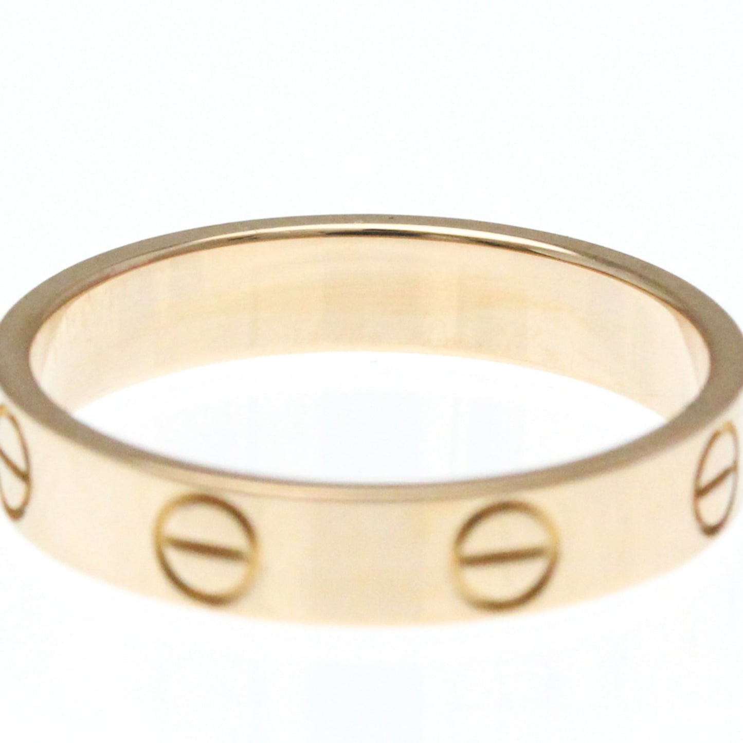 Cartier Mini Love Ring Pink Gold (18K) Fashion No Stone Band Ring Pink Gold