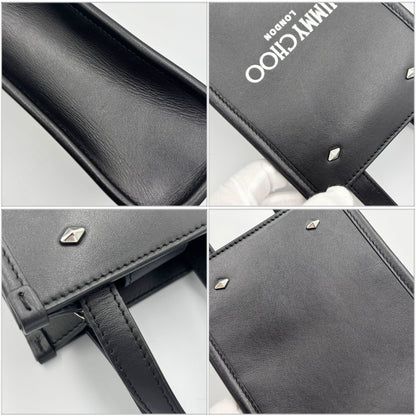 Jimmy Choo Mini N S Tote Tote Bag Black Leather