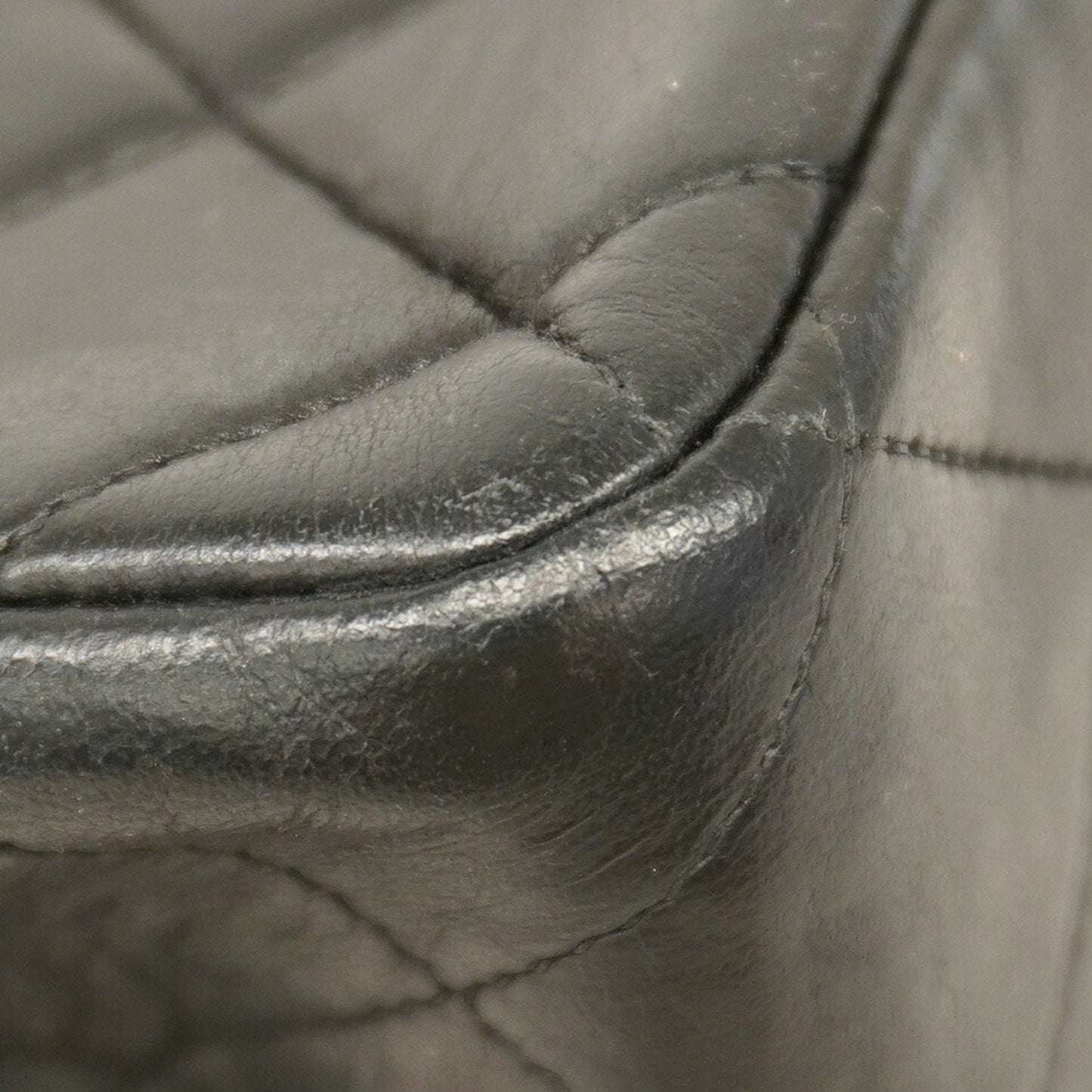 Chanel Shoulder Bag Matelasse W Chain Lambskin Black