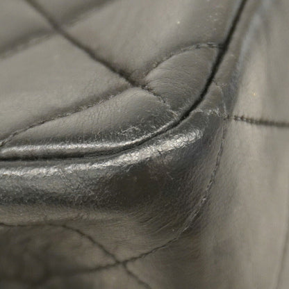 Chanel Shoulder Bag Matelasse W Chain Lambskin Black