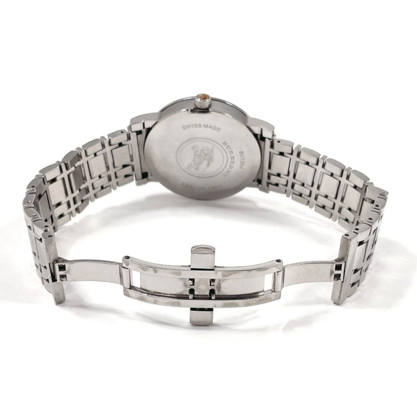 Burberry Heritage Bu1364 Watch Stainless Steel/Stainless Steel Silver Quartz Black Dial