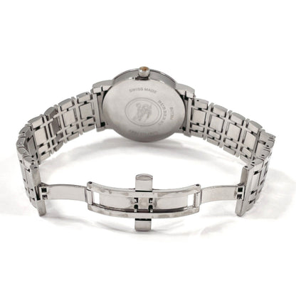 Burberry Heritage Bu1364 Watch Stainless Steel/Stainless Steel Silver Quartz Black Dial