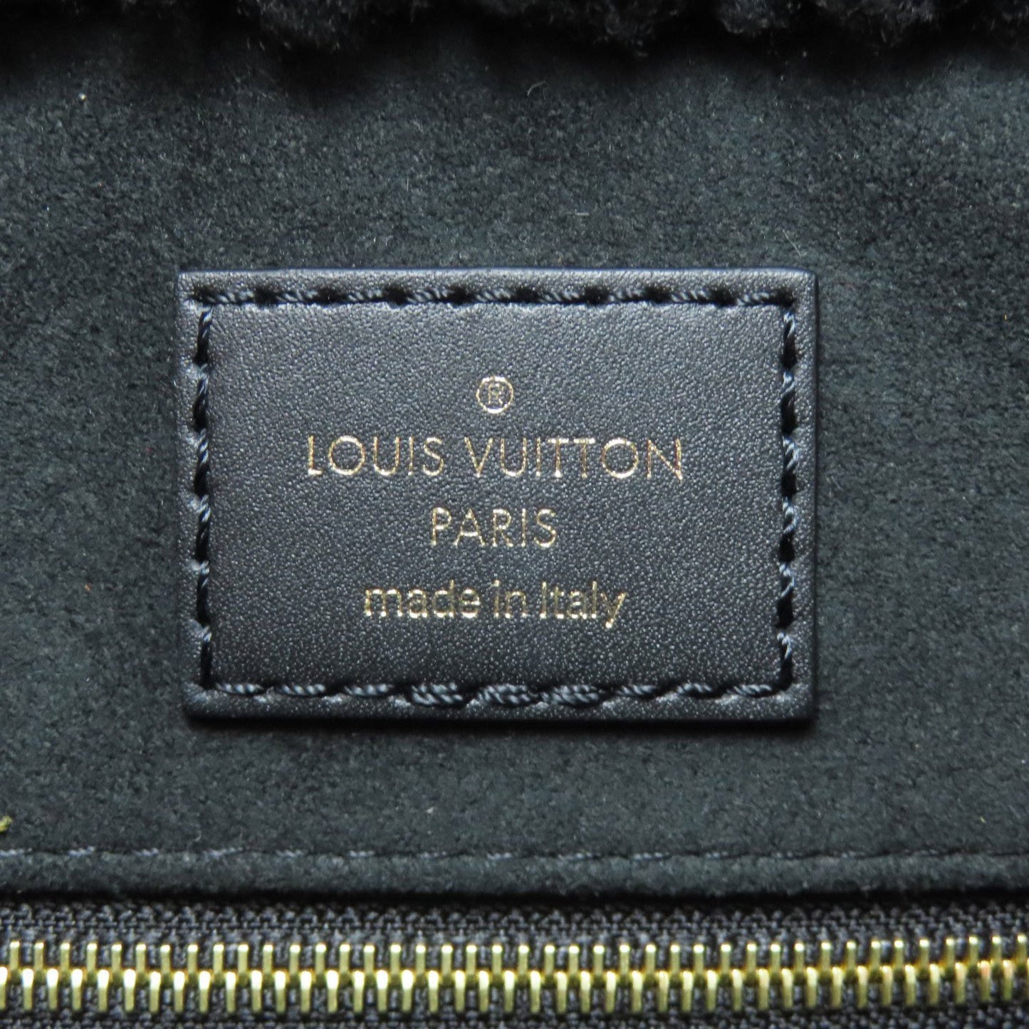 Louis Vuitton M55421 Monogram Teddy On The Go Gm Tote Bag In Shearling