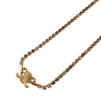 Celine Sparkle Triomphe Necklace High Chain Gold