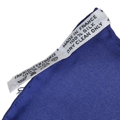 Hermes Carre 90 Les Tuileries Tuileries Park Scarf Muffler Navy White Silk