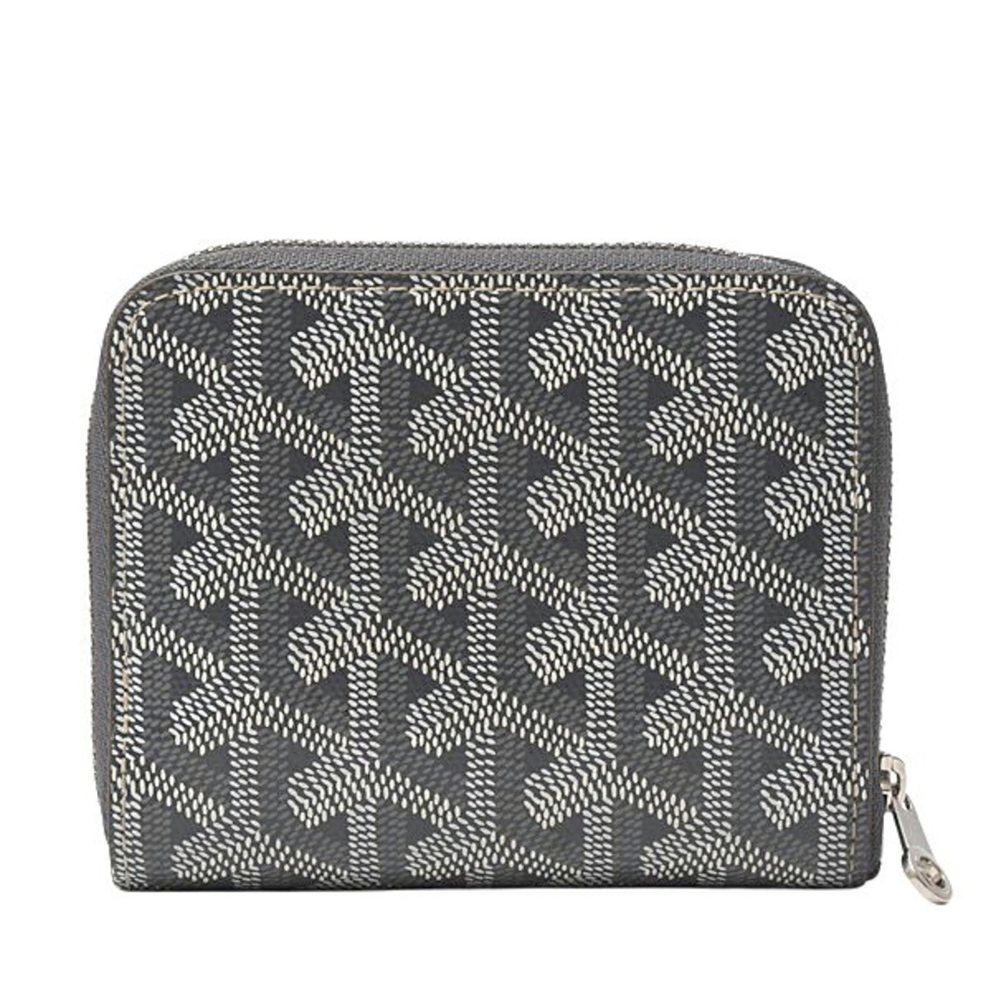 Goyard Matignon Pm Coin Case In Gray Pvc Leather