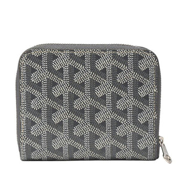 Goyard Matignon Pm Coin Case In Gray Pvc Leather