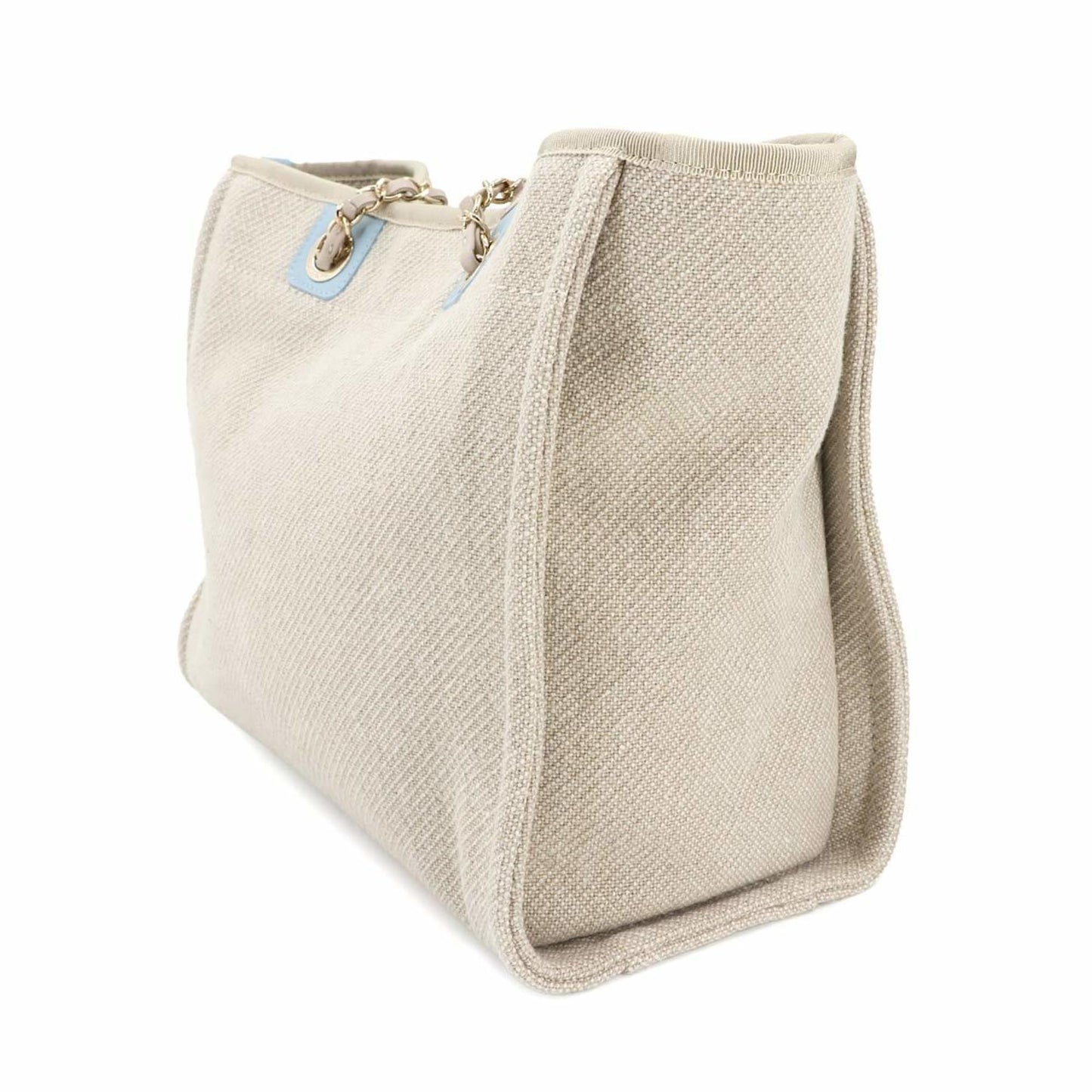 Chanel Deauville Mm Chain Tote Bag