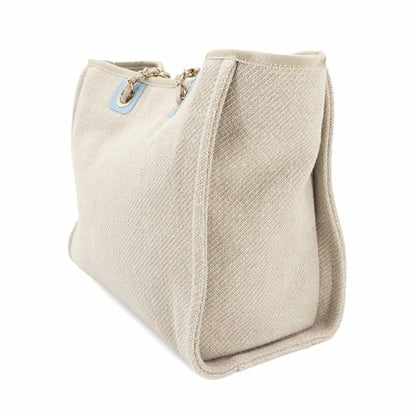 Chanel Deauville Mm Chain Tote Bag