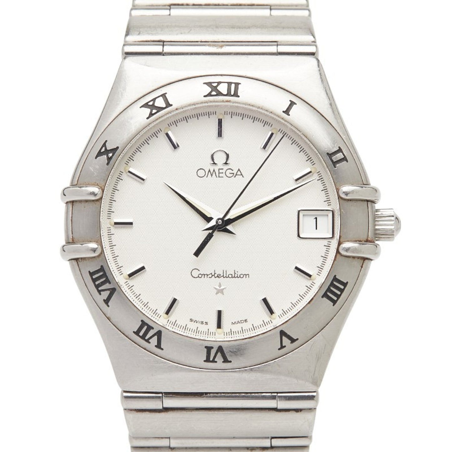 Omega Constellation Quartz Watch With Silver Dial And Stainless Steel