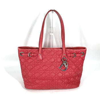 Christian Dior Bag Tote Bag Logo Shoulder Bag Redbased