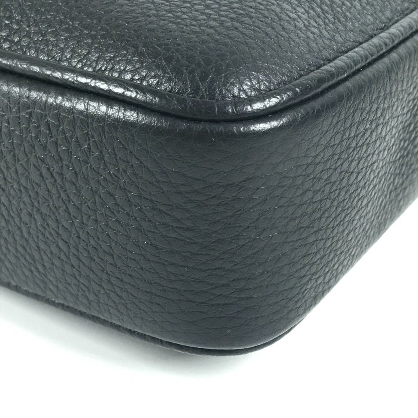 Versace Medusa Logo Pochette Shoulder Bag In Black Leather