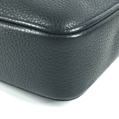 Versace Medusa Logo Pochette Shoulder Bag In Black Leather