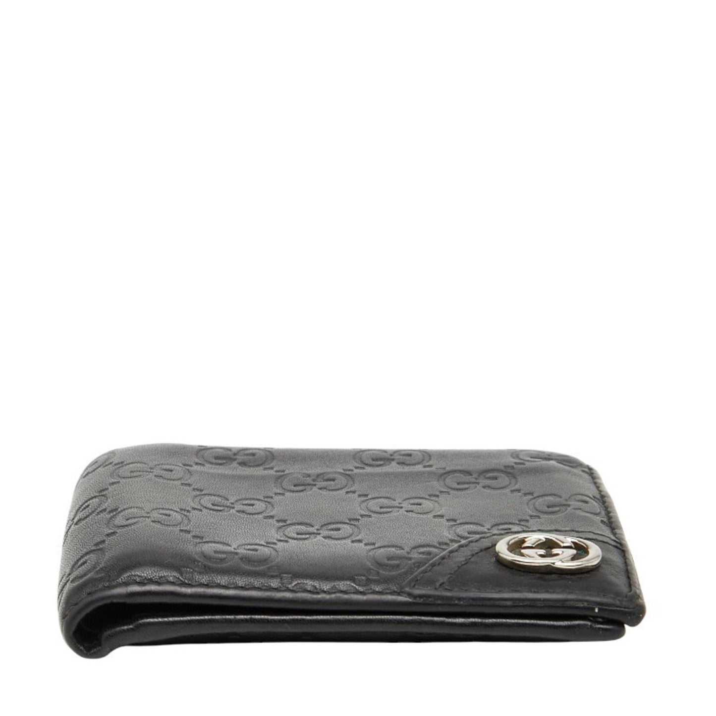 Gucci Guccissima Bifold Wallet 181671 Black Leather