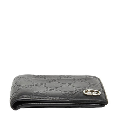 Gucci Guccissima Bifold Wallet 181671 Black Leather