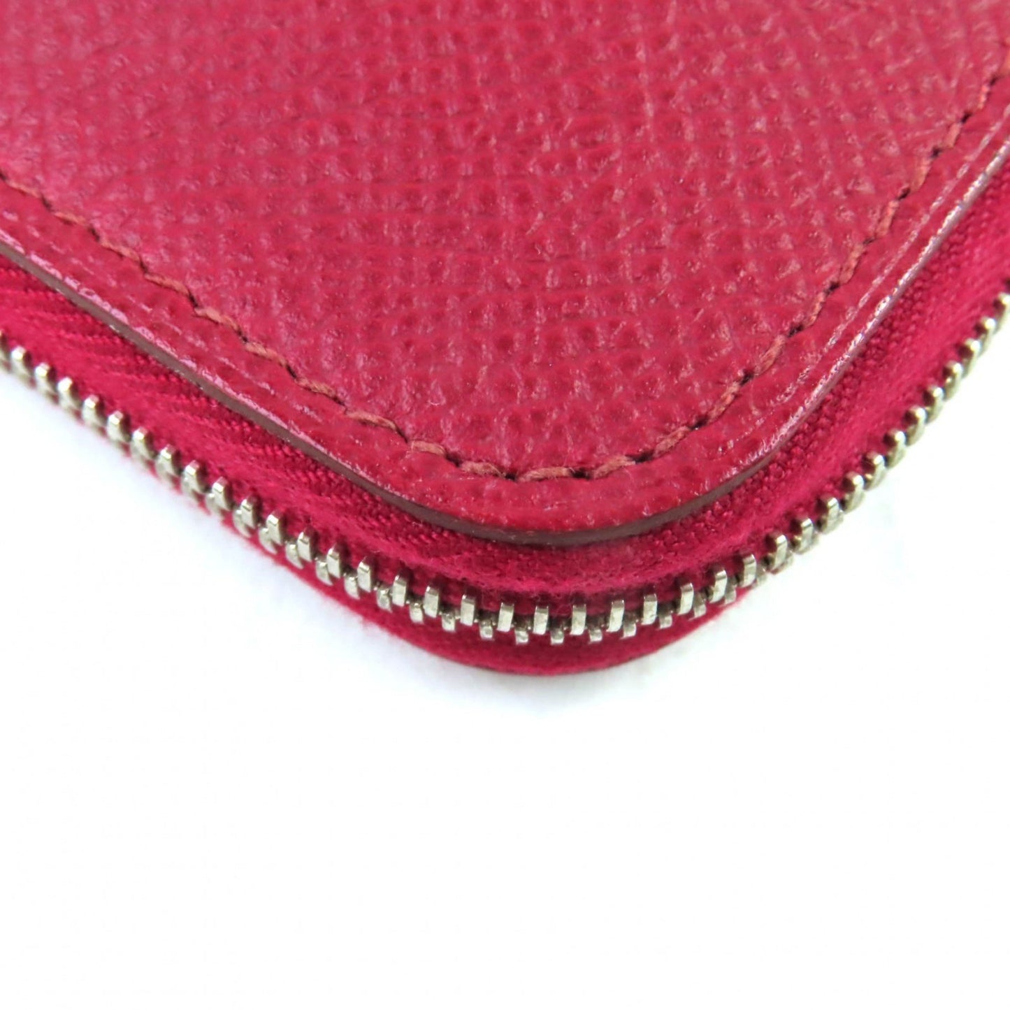 Hermes Azap Long Classic Ruby Epsom Leather Round Zip Wallet