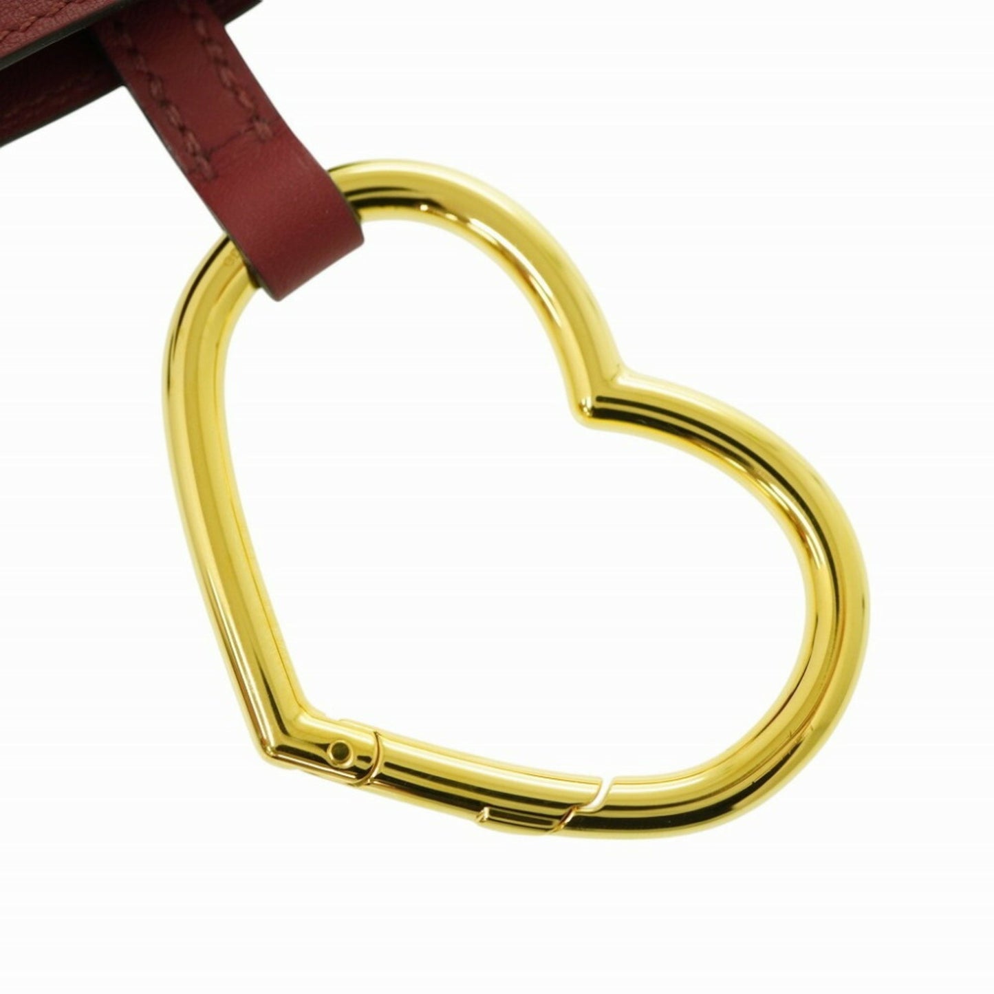 Hermes Au Coeur Du Faubourg Swift Rouge Grenat Necklace Keychain 1623Hermes
