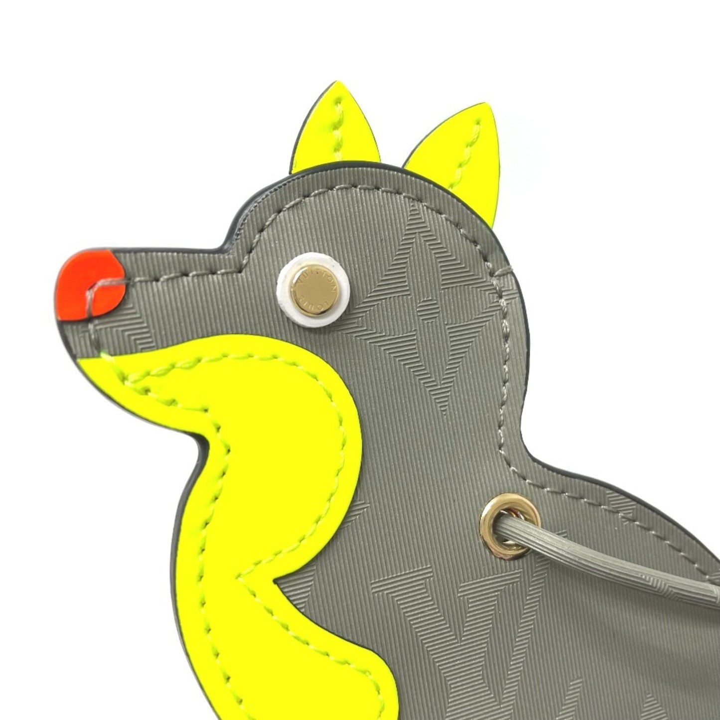 Louis Vuitton M63280 Monogram Titanium Porte Address Dog Pop-Up Limited Edition Charm Canvas