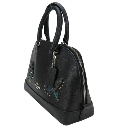 Coach Mini Sierra Satchel Handbag F22254 With Bird Leather Beads And Black Blue Studs