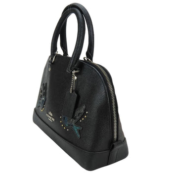 Coach Mini Sierra Satchel Handbag F22254 With Bird Leather Beads And Black Blue Studs