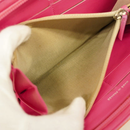 Leather Chanel Long Wallet (Bi-Fold) Patent