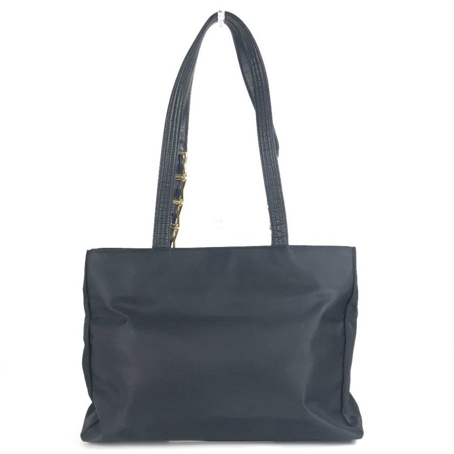 Versace Logo Sunburst Tote Bag With Chain Shoulder In Nylon/Leather