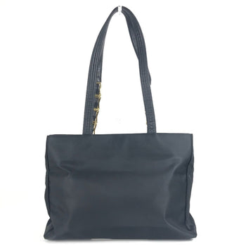 Versace Logo Sunburst Tote Bag With Chain Shoulder In Nylon/Leather