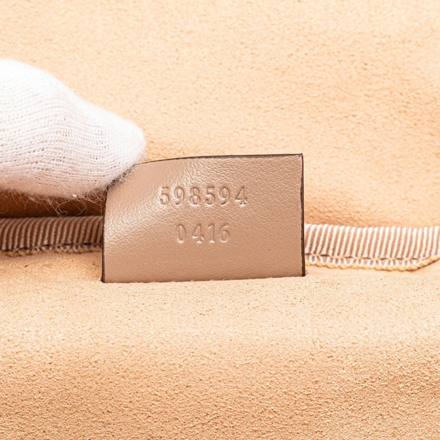 Gucci Gg Marmont Vanity Backpack 598594 Pink Beige Leather