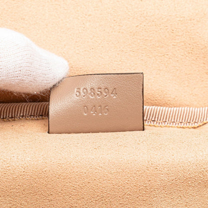 Gucci Gg Marmont Vanity Backpack 598594 Pink Beige Leather