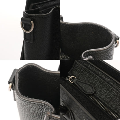 Celine Luggage Nano 2-Way Black 189243 Women'S Drummed Calfskin Handbag