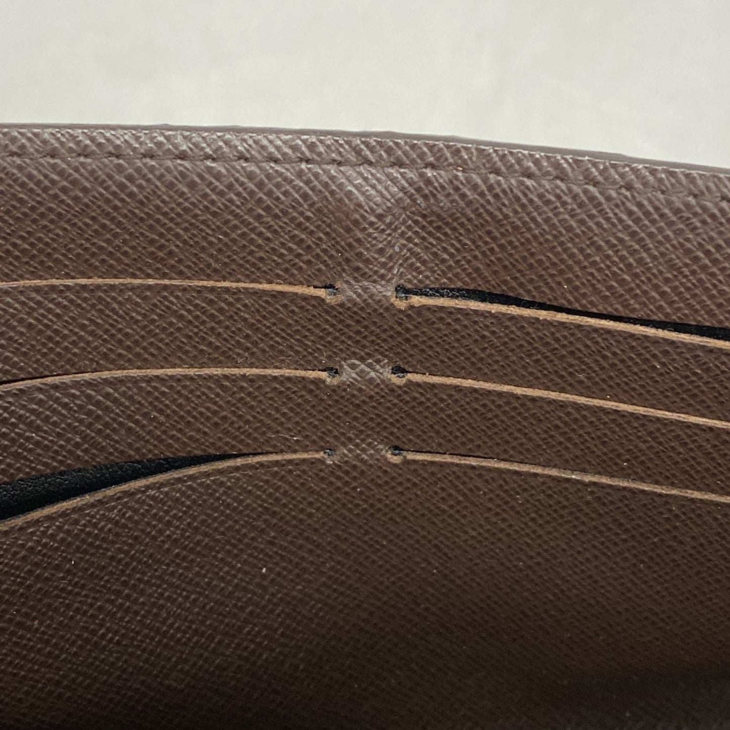 Louis Vuitton Damier Portefeuille Sarah Long Wallet N63209 Ebene