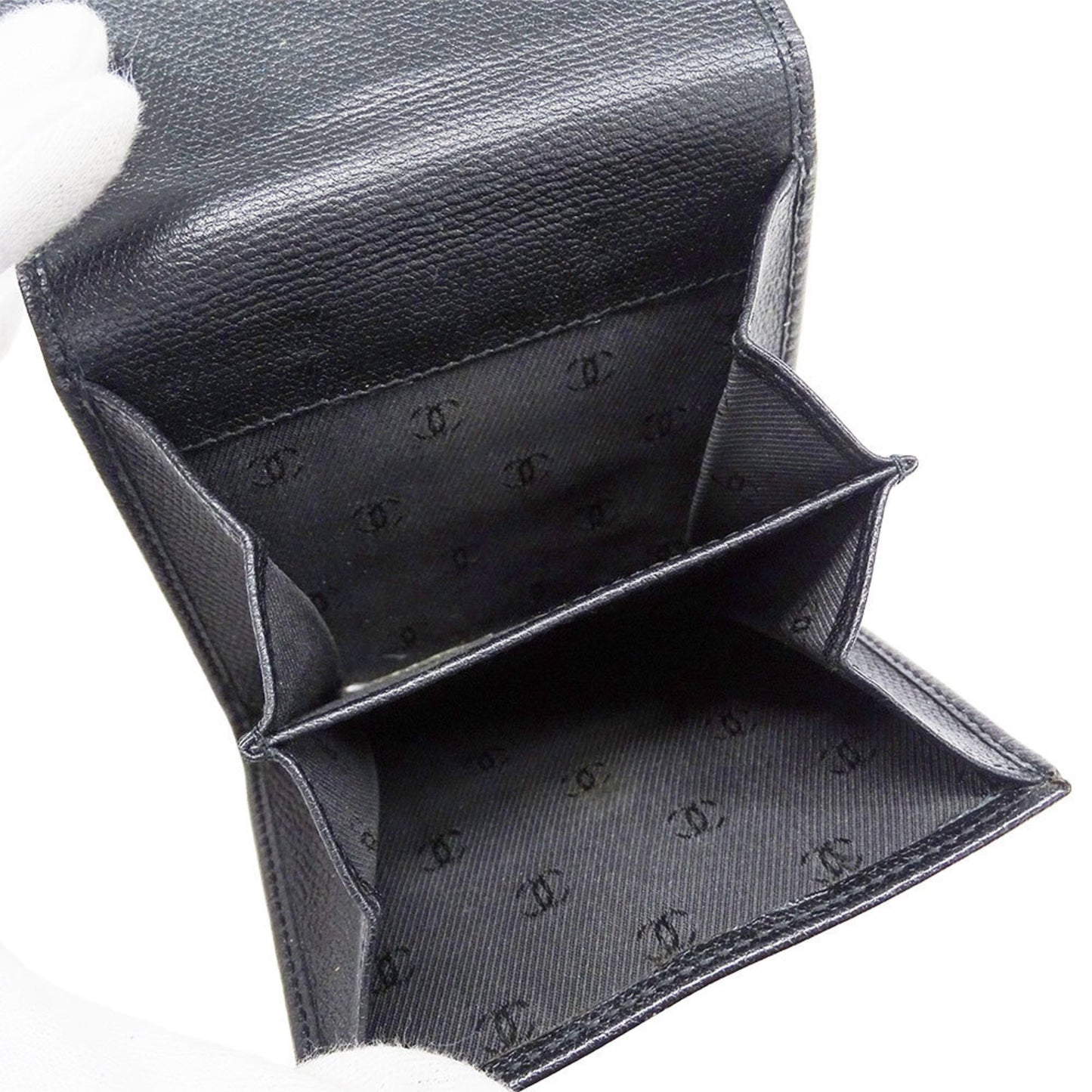 Chanel Women'S Bifold Wallet With Coco Button