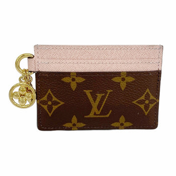 Louis Vuitton Monogram Porte Carte Card Case With Lv Charm