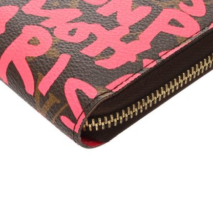 Louis Vuitton Louis Vuitton Monogram Graffiti Zippy Wallet Fuchsia M93710