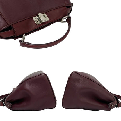Fendi Peekaboo Mini Leather Turnlock 2-Way Handbag/Shoulder Bag