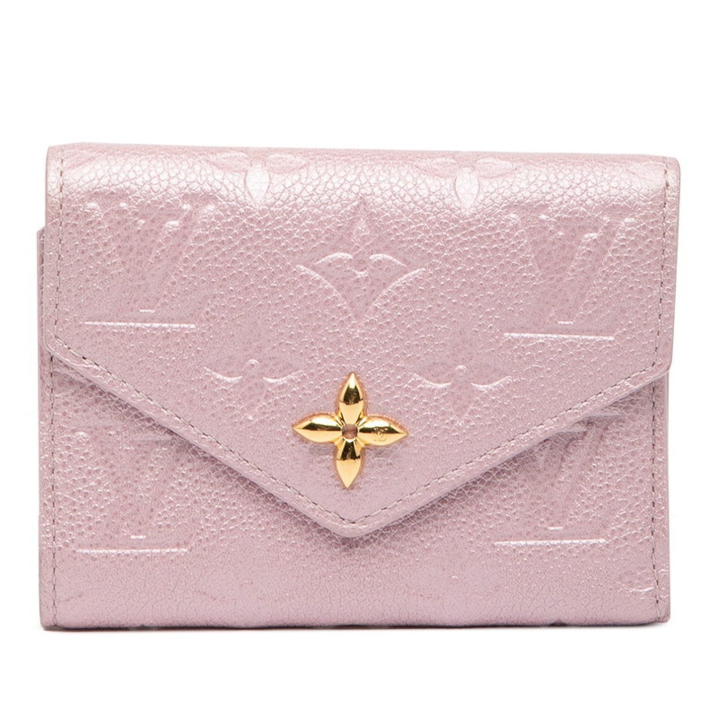 Louis Vuitton Monogram Empreinte Portefeuille Victorine Bifold Wallet M82343 Pink Leather