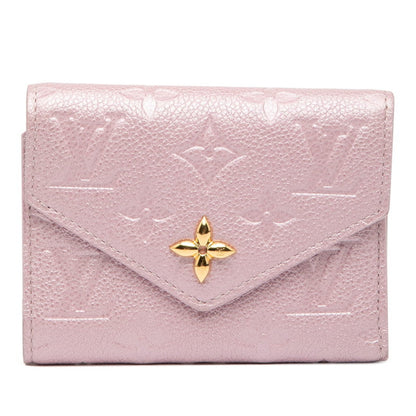Louis Vuitton Monogram Empreinte Portefeuille Victorine Bifold Wallet M82343 Pink Leather