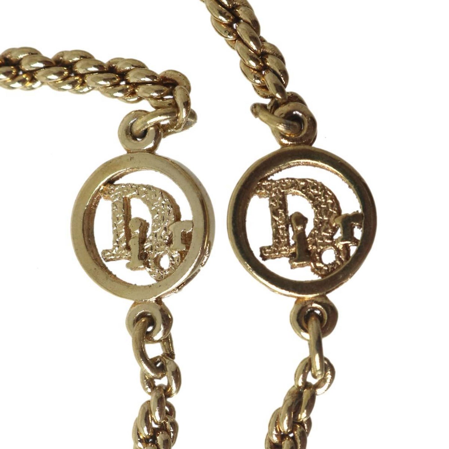 Christian Dior Design Chain Station Necklace