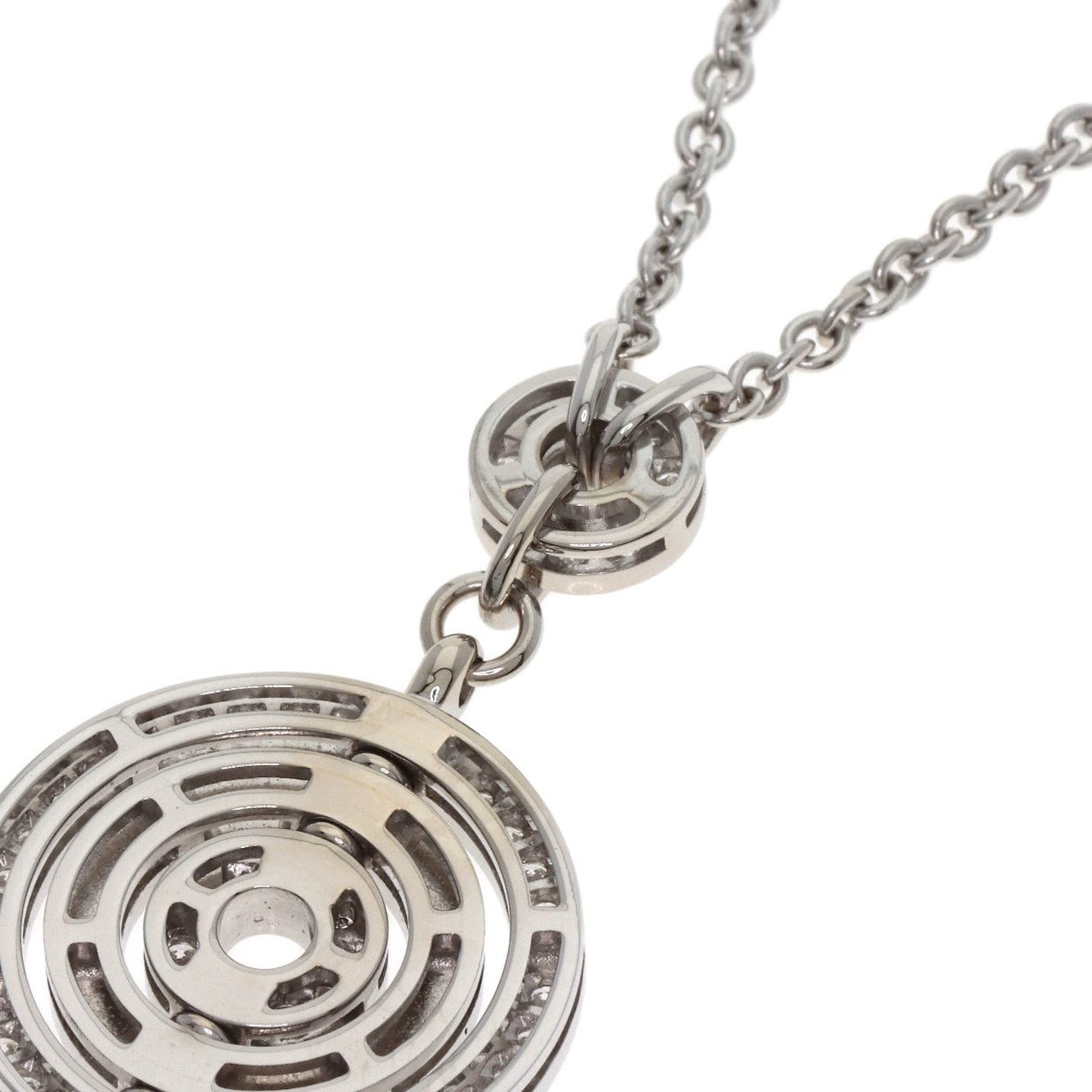 Bvlgari Astrale Cerchi Diamond Necklace In 18K White Gold
