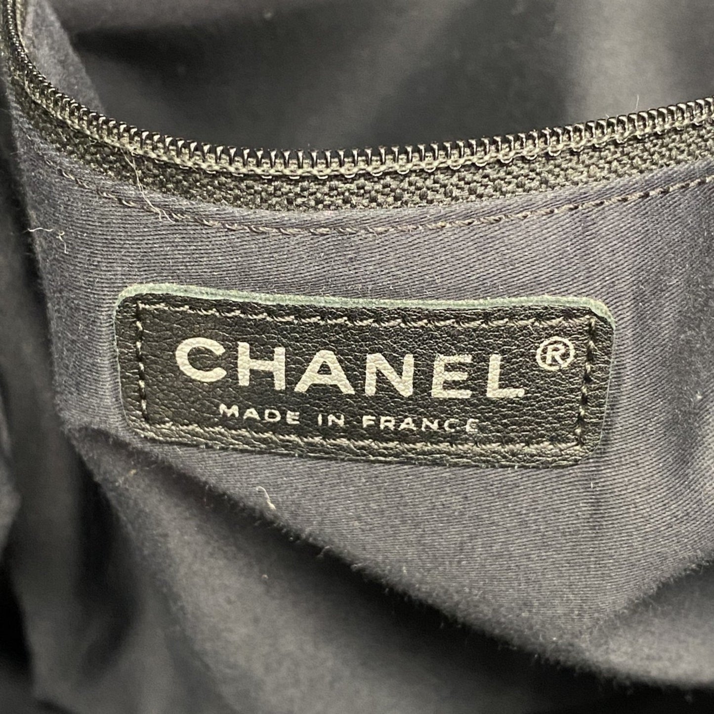 Chanel Patent Leather Black Chain Tote Bag