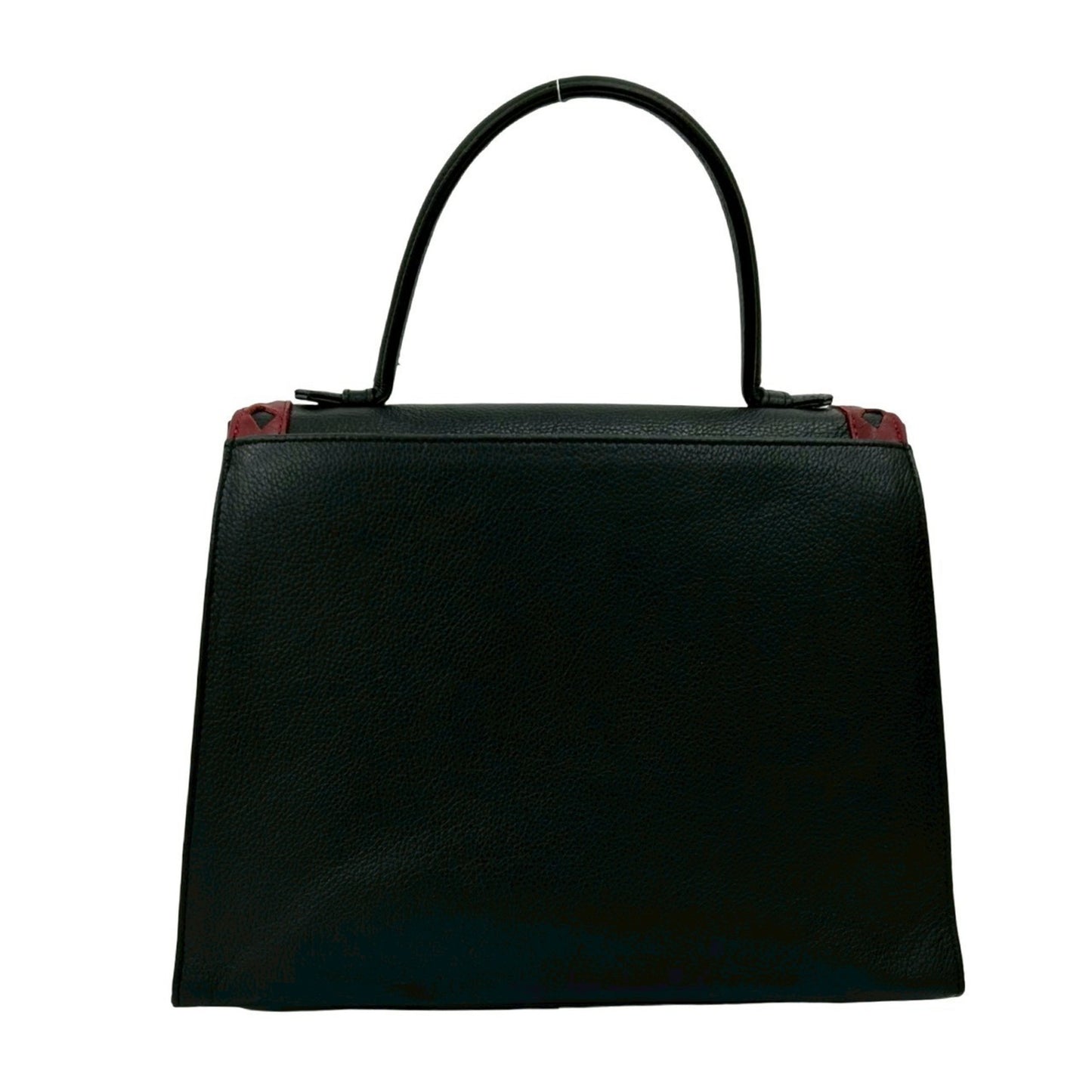 Yves Saint Laurent Ysl Logo Cutout Perforated Leather Handbag In Black