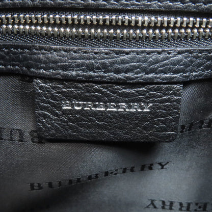 Burberry Nova Check Shoulder Bag Nylon Canvas Leather