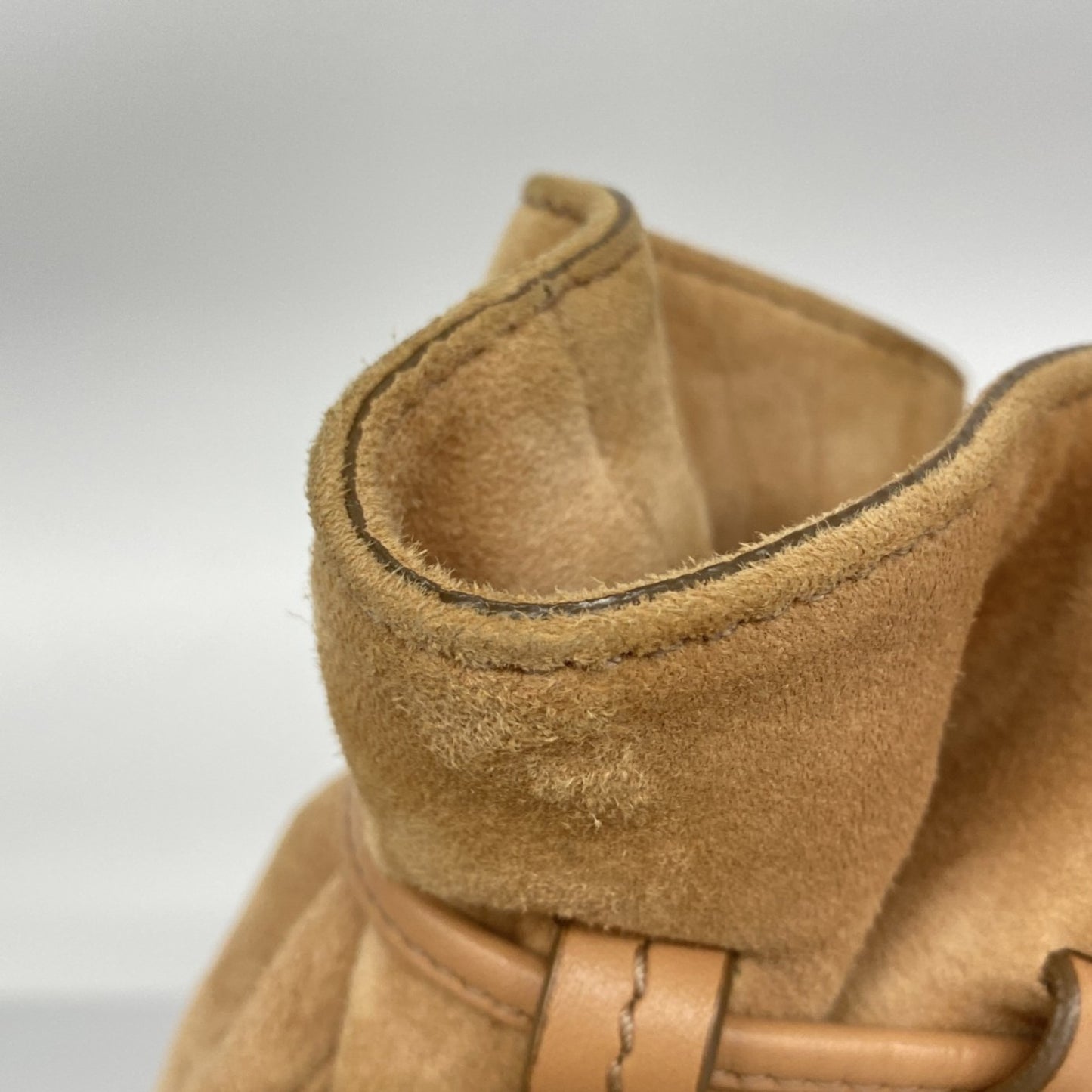 Salvatore Ferragamo Gancini Shoulder Bag In Beige Suede